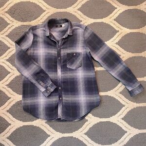 Urban Outfitters BDG Blue Plaid Flannel Shirt Women's Size M